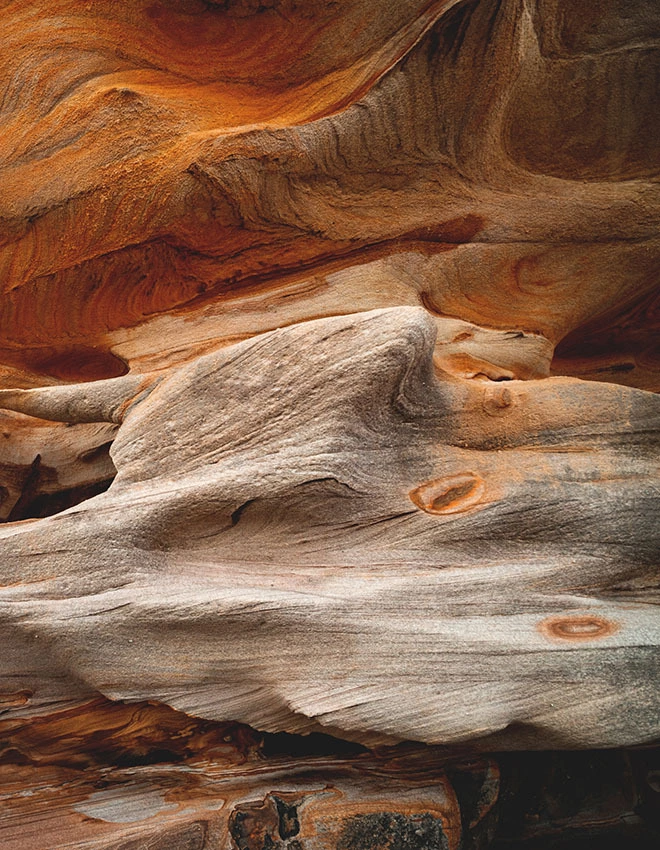 reddish sculpted sandstone rock formations