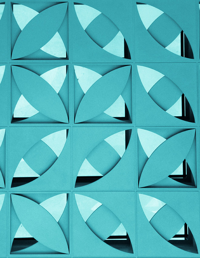 geometric teal tiles
